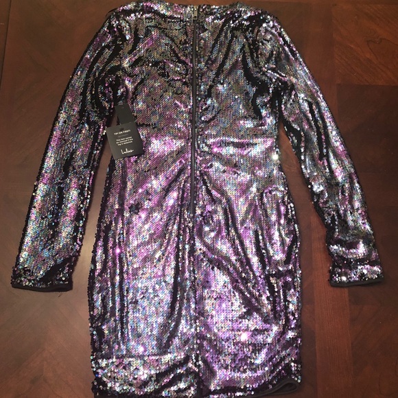 Lulus Lookin’ Slick Multi Sequin Bodycon Dress - Picture 3 of 5